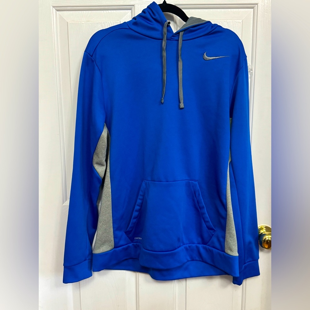 Like New Nike Men's Royal Blue pullover head Hoodie Size L
